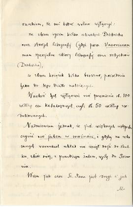 List od Wiktora Gomulickiego do Erazma Majewskiego (rękopis)  strona 3