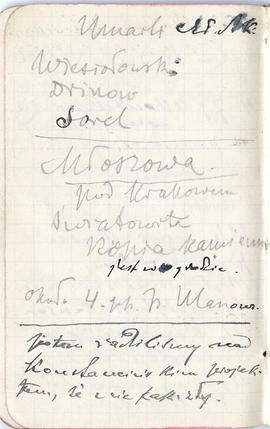 Notatnik nr 65 z odręcznymi notatkami Erazma Majewskiego z okresu od 19.03.1907 r. do 15.11.1907 ...