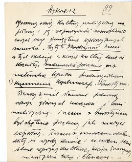 Maszynopis i rękopis trzynastu wykładów Józefa Żurowskiego na temat kultury megalitycznej  strona...