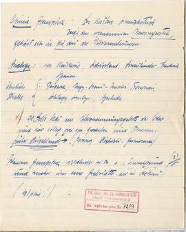 Brulion Józefa Żurowskiego zawierający zbiór luźnych kartek z notatkami w języku polskim i niemie...