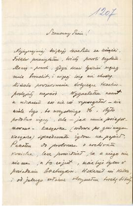 List od Ludwika Licińskiego do Erazma Majewskiego z dnia 24.05.1904 r. (rękopis)  strona 1