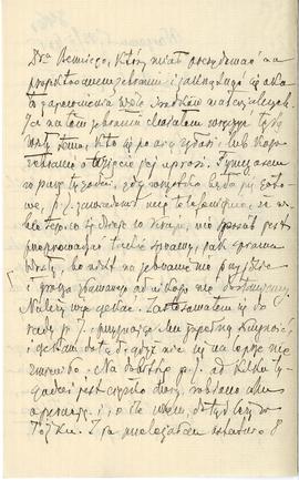 List od Stanisława Ciszewskiego do Erazma Majewskiego (rękopis)  strona 2