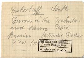 Fiszka z odręcznymi notatkami bibliograficznymi Józefa Żurowskiego  strona 1