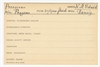 Karta stanowiska "Prangenau  patrz Prągowo  pow. wyżynno-gdański  W.M. Gdańsk/Danzig" (...