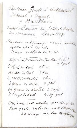 Notes nr 43 z z wpisami odręcznymi  Erazma Majewskiego z okresu od 18.05.1893 r.-26.05.1893 r.  s...