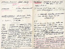 Odręczne notatki Józefa Żurowskiego w języku niemieckim m.in. z Karl Woermann  "Geschichte d...