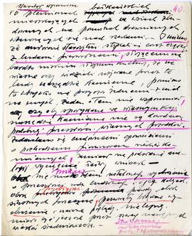 Rękopis wykładów Józefa Żurowskiego z zakresu archeologii przedhistorycznej  strona 75: "[…]...