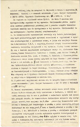 Pismo konserwatorów R. Jakimowicza i S. Krukowskiego z dnia 02.07.1922 r. do Prezydium Państwoweg...