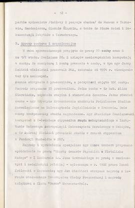 Państwowe Muzeum Archeologiczne w Warszawie. Sprawozdanie z działalności w roku 1982. Mszynopis. ...