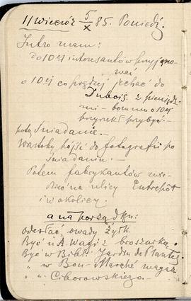 Notes nr 24 z wpisami odręcznymi  Erazma Majewskiego z okresu od 05.10.1885 r.-04.02.1886 r.  str...