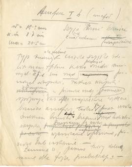 Odręczne notatki Józefa Żurowskiego wraz z materiałem ilustracyjnym do artykułu pt. "Dwa gro...