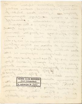 Rękopis wykładów Józefa Żurowskiego z zakresu archeologii przedhistorycznej  strona 22: pieczątka...