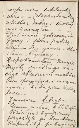 Notes nr 18 z wpisami odręcznymi  Erazma Majewskiego z okresu 01.04.1884 r.- 05.07.1884 r.  strona.