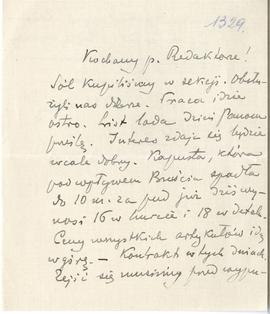List od ks. Juliana Machlejda do Erazma Majewskiego (rękopis)  strona 1