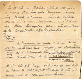 Odręczne wypisy Józefa Żurowskiego w języku niemieckim z czasopisma "Zeitschrift für Ethnolo...