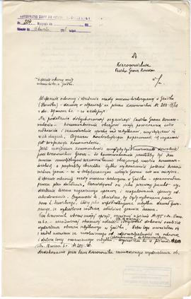 Rękopis – brudnopis pisma konserwatora Michała Drewko z dnia 16 kwietnia 1926 r. do Kierownictwa ...