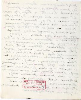 Rękopis wykładów Józefa Żurowskiego z zakresu archeologii przedhistorycznej  strona 42: pieczątka...