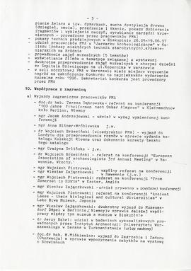 Państwowe Muzeum Archeologiczne w Warszawie. Sprawozdanie z działalności w roku 1997. Maszynopis...