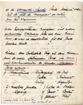 Odręczne wypisy Józefa Żurowskiego w języku niemieckim z publikacji O. Mertinsa Wegweiser durch d...