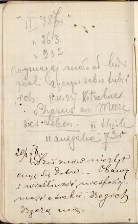 Notes nr 8 z okresu 12.02.1878 r .- 30.06.1878 r. Notatki odręczne Erazma Majewskiego z cyframi  ...