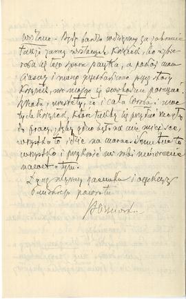 List od Stanisława Ciszewskiego do Erazma Majewskiego (rękopis)  strona 4