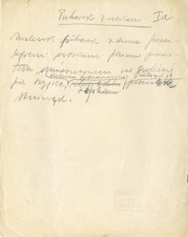 Odręczne notatki Józefa Żurowskiego wraz z materiałem ilustracyjnym do artykułu pt. "Dwa gro...