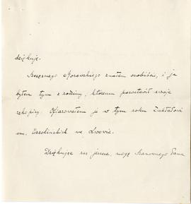 Rękopis listu dr Jana Morawskiego do Józefa Żurowskiego z dnia 27.12.1927 r. wraz z kopertą  stro...
