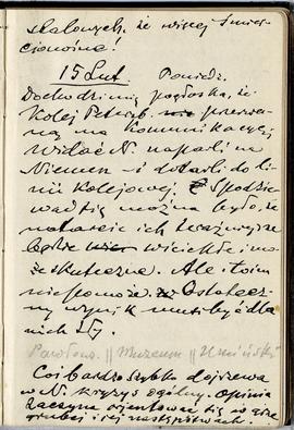 Notatnik nr 81 z odręcznymi notatkami Erazma Majewskiego z okresu od 12.02.1915 r. do 03.05.1915 ...