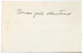 Fiszka z odręcznymi notatkami bibliograficznymi Józefa Żurowskiego  strona 2:  "Poznań […]&q...