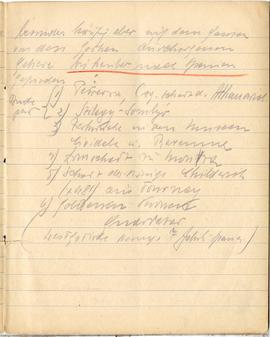 Fragment brulionu Józefa Żurowskiego z notatkami w języku niemieckim na temat kultury merowińskie...