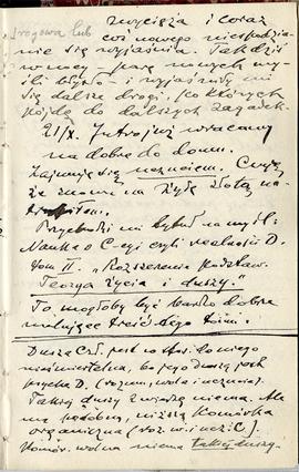 Notatnik nr 69 z odręcznymi notatkami Erazma Majewskiego z okresu od 07.10.1909 r. do 20.05.1910 ...