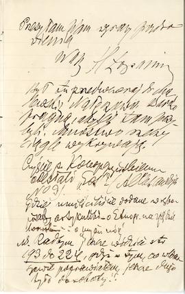 List od Hieronima Rafała Łopacińskiego do Erazma Majewskiego (rękopis)  strona 3