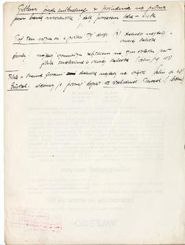 Odręczne notatki Józefa Żurowskiego na temat analogii do zabytków z Jakuszowic Małych  sporządzon...