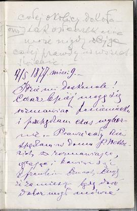 Notes nr 7 z okresu 11.09.1877 r.-24.02.1878  r. Notatki odręczne Erazma Majewskiego dot. pobytu ...