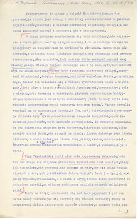 Maszynopis wypisów z K. Rogawskiego  Wiadomość o rozkopaniu mogiły w Siedliszowicach  "Bibli...