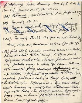 Fragment rękopisu artykułu Józefa Żurowskiego pt. Skarby halsztackiego okresu z doliny Dunajca wr...