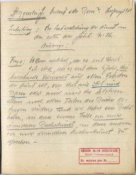 Brulion Józefa Żurowskiego z notatkami w języku niemieckim z okresu studiów w Wiedniu  strona 4