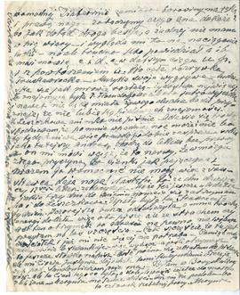 Rękopis listu Teresy Żurowskiej (matki) do Józefa Żurowskiego z dnia 18.07.1928 r.  strona 2