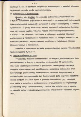 Państwowe Muzeum Archeologiczne w Warszawie. Sprawozdanie z działalności w roku 1986.  Maszynopis...