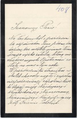 List od Włodzimierza Demetrykiewicza do Erazma Majewskiego (rękopis)  strona 1