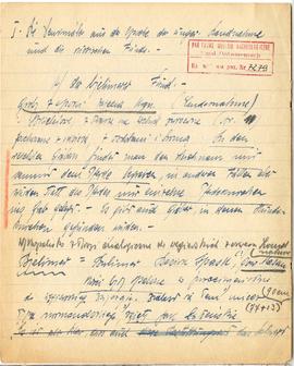 Brulion Józefa Żurowskiego zawierający zbiór luźnych kartek z notatkami w języku polskim i niemie...