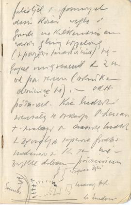 Fragment notesu Józefa Żurowskiego z odręcznymi notatkami na temat znalezisk archeologicznych w Z...