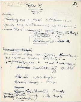 Rękopis sześćdziesięciu ośmiu wykładów Józefa Żurowskiego pt. "Sztuka Podyluwialna" z r...