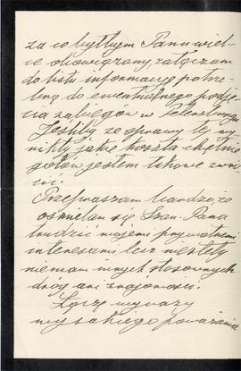 List od Włodzimierza Demetrykiewicza do Erazma Majewskiego (rękopis)  strona 6
