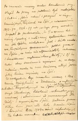 List od Jana Grzegorzewskiego do Erazma Majewskiego (rękopis)  strona 2
