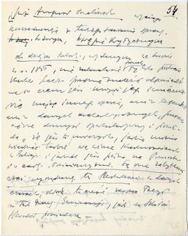 Rękopis dwudziestu ośmiu wykładów Józefa Żurowskiego pt. "Zagadnienie Kopca Krakusa na tle z...