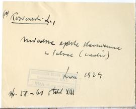 Fiszka z odręcznymi notatkami bibliograficznymi Józefa Żurowskiego  strona 1: "Kozłowski L. ...