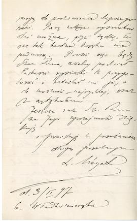 List od Leopolda Méyeta do Erazma Majewskiego (rękopis)  strona 2