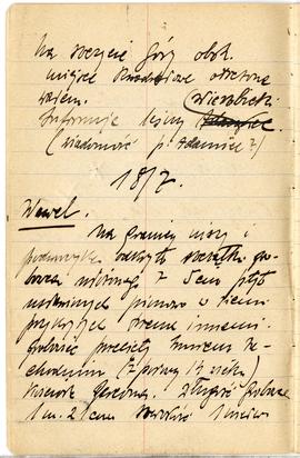 Notes Józefa Żurowskiego pt. "Dziennik przedhistorycznych wiadomości" z odręcznymi nota...