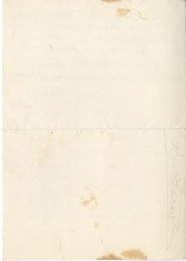 Rękopis listu Adama Wrzoska do Józefa Żurowskiego z dnia 2.01.1936 r.  strona 4: odręczna adnotac...